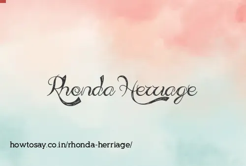 Rhonda Herriage