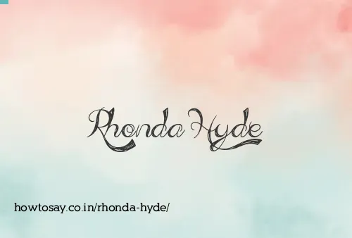 Rhonda Hyde