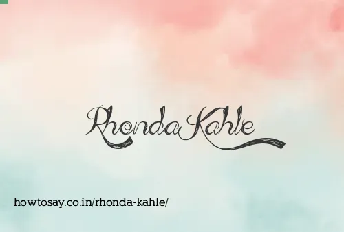 Rhonda Kahle