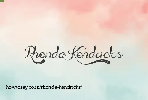 Rhonda Kendricks