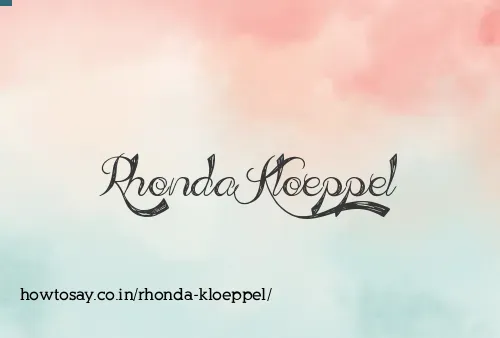 Rhonda Kloeppel