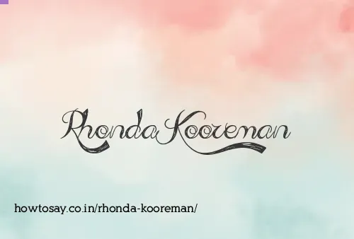 Rhonda Kooreman