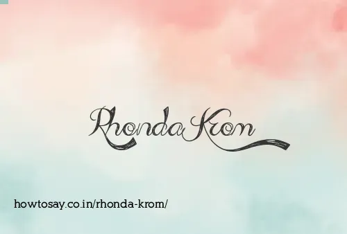 Rhonda Krom