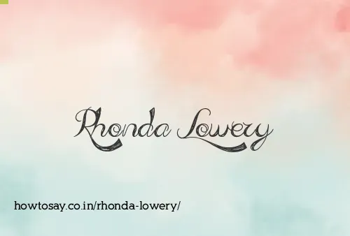 Rhonda Lowery