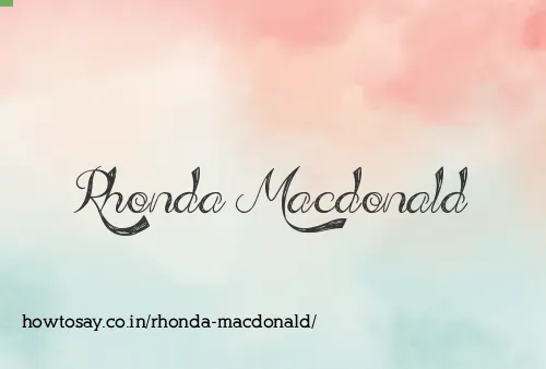 Rhonda Macdonald