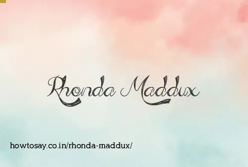 Rhonda Maddux