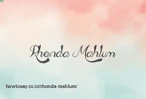 Rhonda Mahlum