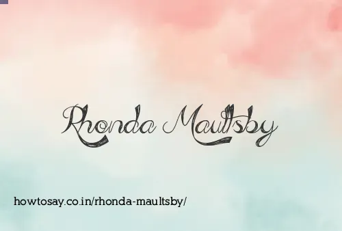 Rhonda Maultsby