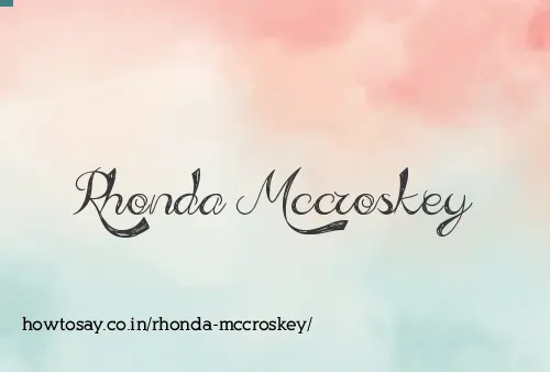 Rhonda Mccroskey