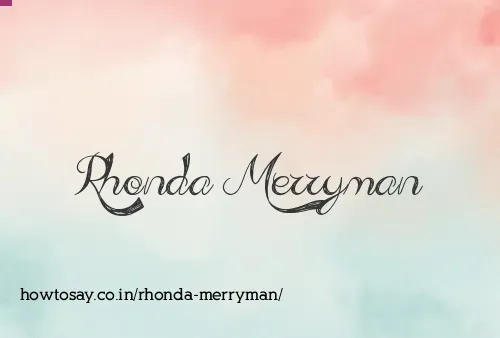 Rhonda Merryman