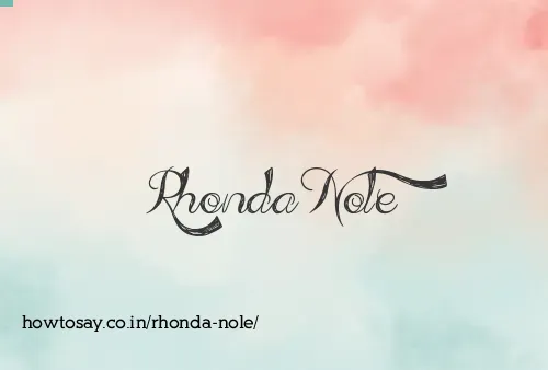 Rhonda Nole