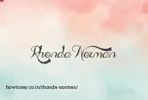 Rhonda Norman