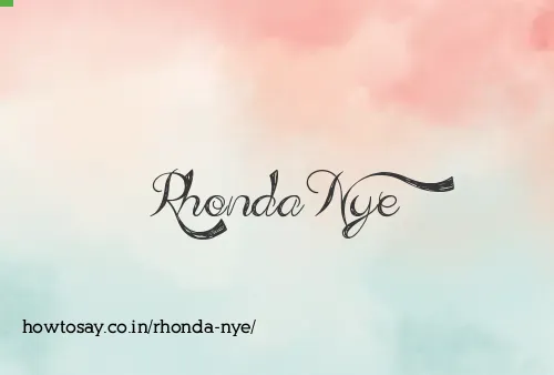 Rhonda Nye