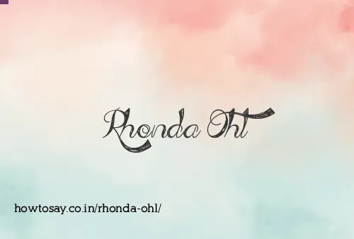 Rhonda Ohl