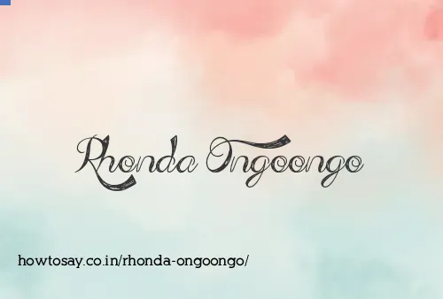 Rhonda Ongoongo