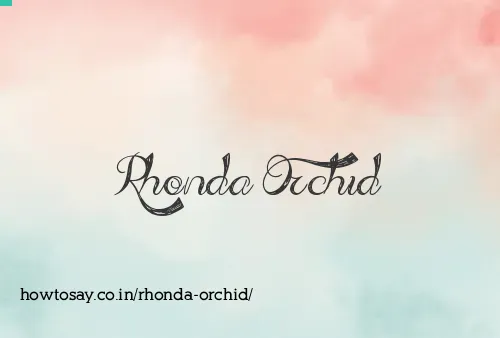 Rhonda Orchid