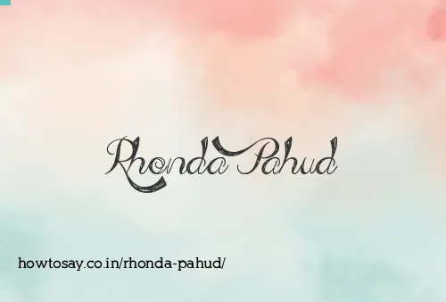 Rhonda Pahud