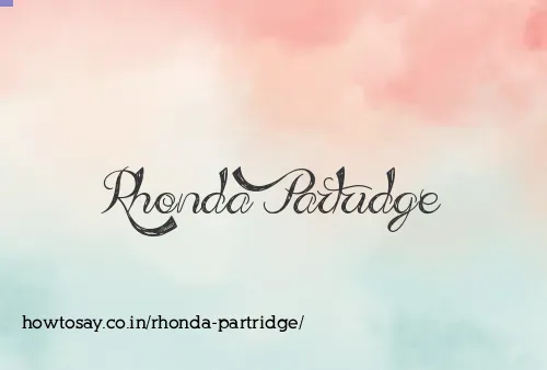 Rhonda Partridge