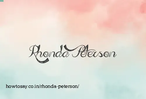 Rhonda Peterson