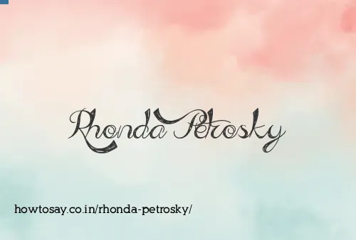 Rhonda Petrosky