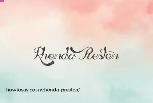 Rhonda Preston