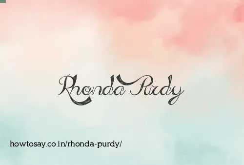 Rhonda Purdy