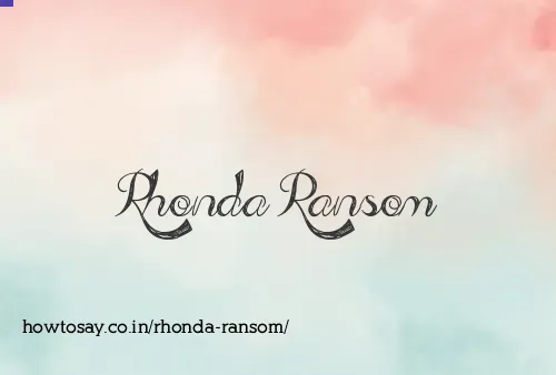 Rhonda Ransom