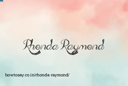 Rhonda Raymond
