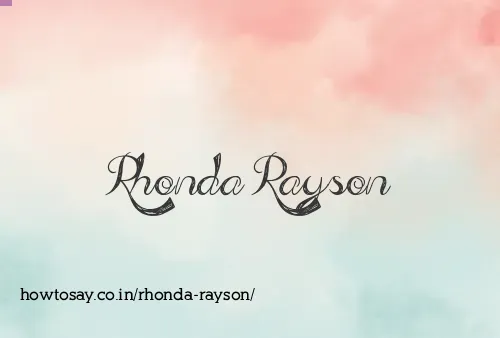 Rhonda Rayson