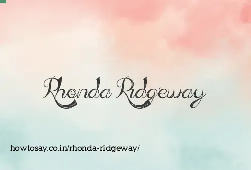 Rhonda Ridgeway