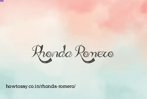 Rhonda Romero