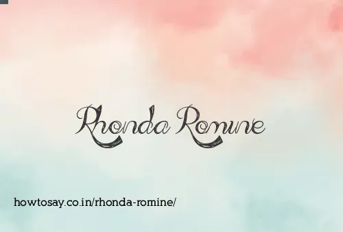 Rhonda Romine