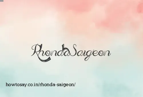 Rhonda Saigeon
