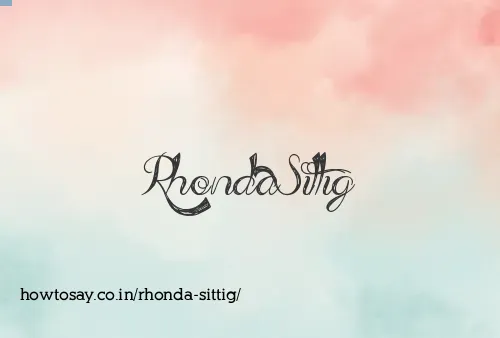 Rhonda Sittig