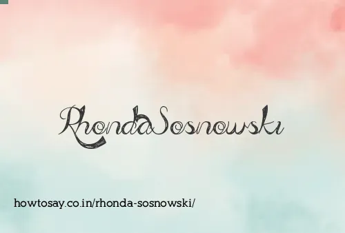 Rhonda Sosnowski