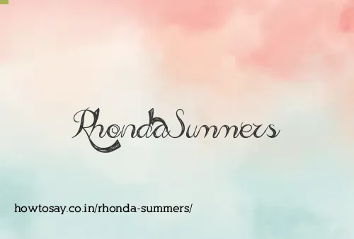 Rhonda Summers