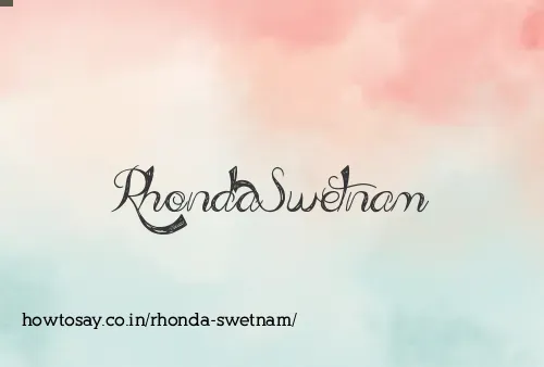 Rhonda Swetnam