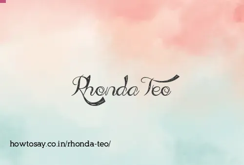 Rhonda Teo