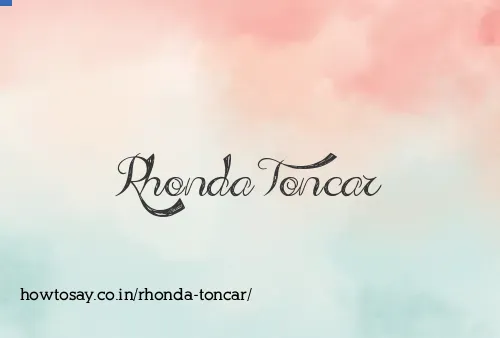 Rhonda Toncar