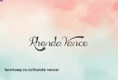 Rhonda Vance