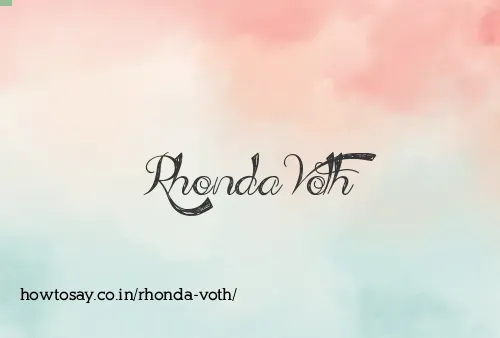 Rhonda Voth