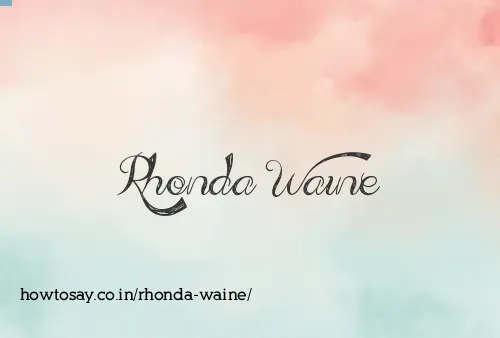 Rhonda Waine