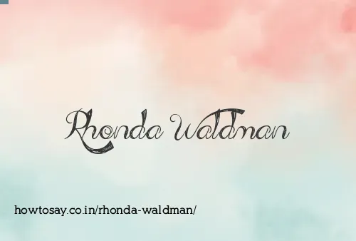Rhonda Waldman
