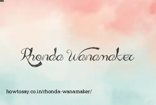 Rhonda Wanamaker