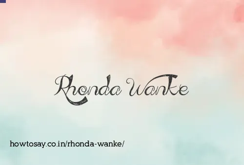 Rhonda Wanke