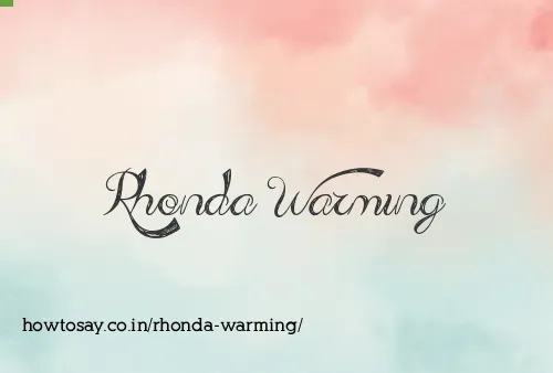 Rhonda Warming