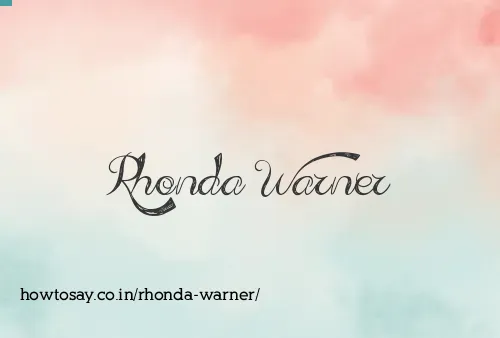 Rhonda Warner