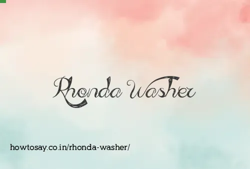 Rhonda Washer