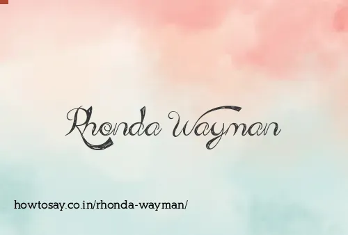 Rhonda Wayman