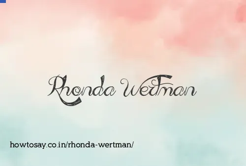 Rhonda Wertman